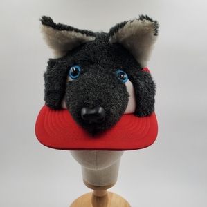 Plush Wolf 3 West Zoo Vinatage Snap Back Mesh Trucker Hat